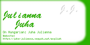 julianna juha business card